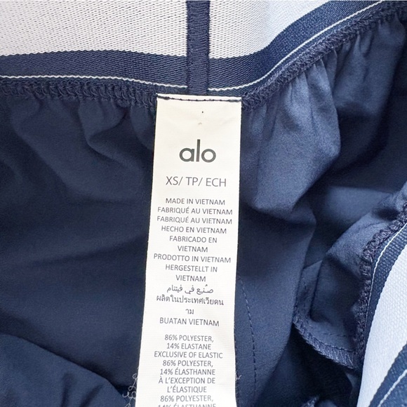 Alo Suit Up Wide Leg Trouser Navy Blue XS - Picture 6 of 6